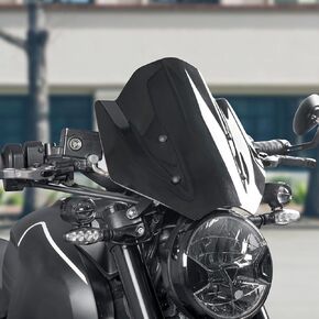 Motorcycle Windshield Fairing Front Wind Deflector Windscreen Compatible with T-riumph Trident 660 2021 Flyscreen Windproof Visor Protector w/Mounting Bracket (Light Smoke)