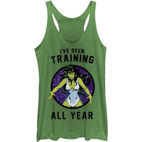 Marvel Women's Collarless Sleeveless Tank Top with Letter Print