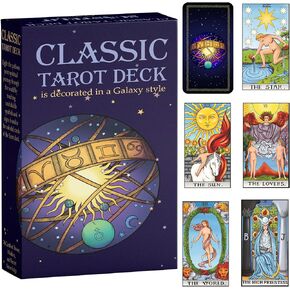 SUNSTELO Tarot Cards with Guide Book - Remastered Original Design Tarot Deck for Beginners and Professional - Fortune Telling Cards - Divination Tools