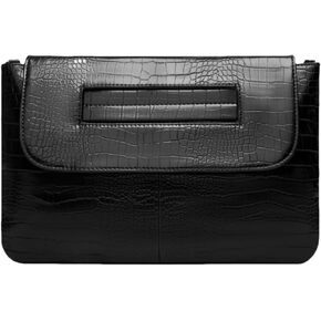 Women Classic Crocodile Pattern Faux Leather Clutch Purse Oversized Female Shoulder Bag Messenger Handbag