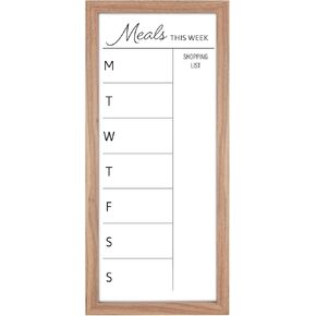 MCS Dry Erase Calander 30x30 Walnut Framed Monthly Calendar for the Wall, Stay Organized with Family Planner for Appointments, Sports, Events & More