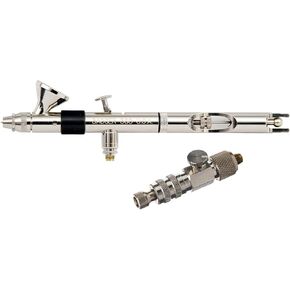 Badger Air-Brush Co Wargames Delivered Terrain Builder Airbrush Premium Bundle - 360 Universal Gravity Feed Nozzle Airbrush and PAC Valve Airbrush Regulator for Hose