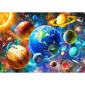 Puzzles for Kids Ages 8-10 6-8 - Solar System Planets- 200 Piece Jigsaw Puzzles for Kids Ages 10-12 Year Old and Adults.Colorful Children Puzzles for Girls and Boys Educational Toys