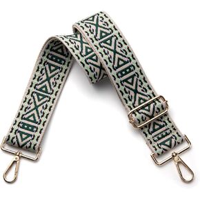Purse Strap Crossbody Bag Strap for Replacement Adjustable Bag Straps, Black-White-Stripe