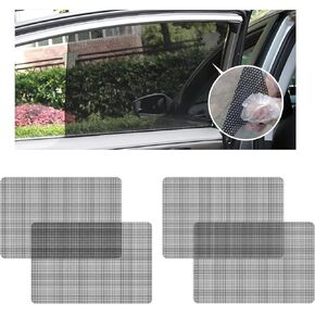 4PCS Car Side Window Sunshade, Static Cling Films Sticker for Auto Window, Reuseable Washable Sun Shade UV Rays Privacy Protector, Universal Car Accessories for SUV Truck