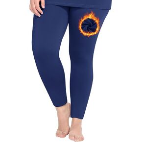 Women's Fleece Lined Thermal Leggings High Waisted Winter Pants Plus Size