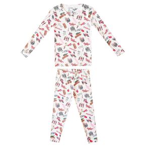 Copper Pearl Two Piece Long Sleeve Toddler Pajamas PJ Sets for Boys and Girls - Adorable Pattern Pajamas, Breathable Fabric to Keep Cool While Sleeping, Sizes 12 Months to 5T - A Christmas Story