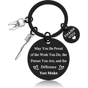 Dentist Gifts Dental Gift Thank You Keychain for Dentists Dental Assistant Dentist Graduation Gift Dentist Physician Appreciation Gift Future Dentist Gift Retirement Jewelry Christmas Birthday Gift