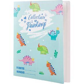 A4Art Portfolio Binder with Plastic Sleeve, Kids Drawings Painting Portfolio Folder, Diamond Painting Storage Book Artwork Presentation Organizer Book with 40 Binder Pockets for Collecting Paintings