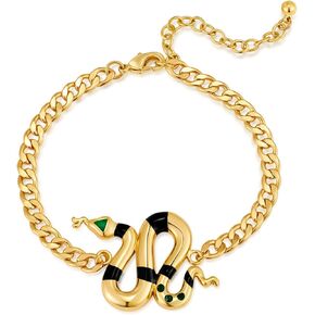 Halloween Pumpkin Bracelets Adjustable Slider Gold Beaded Bracelets Gold Snake Bracelets