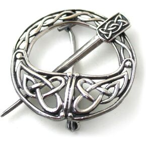 بروش بعقدة سلتيك من الفضة الاسترليني عيار 925 من تارا - عباءة وشال وشاح دبوس مجوهرات نورس الأيرلندية العتيقة (1.50) in Kuwait