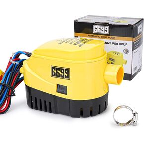 6699 Submersible Boat Bilge Pump 12v 2000GPH High Flow Non-Automatic Electric Bilge Water Pump for Boats BGP 2000
