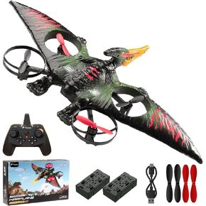 Dragon Remote Control Airplane,RC Plane Dinosaur 2.4G 6-Axis Gyro EPP Foam RC Aircraft One Key Take Off 360 Rotation Easy to Fly RC Glider Flying Toys for Kids & Beginners (Red)