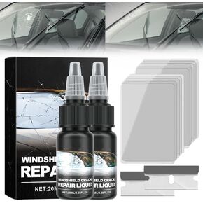 Upgrade Windshield Crack Repair Kit, Windshield Crack Repair Fluid Window Automotive Windscreen Tool, Glass Repair Fluid for Fixing Chips and Star Shaped Crack (2 Set)
