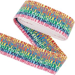 FINGERINSPIRE 4 Yards Nylon Elastic Band 2inch Wide Sewing Elastic Bands Flat with Stripe Pattern Elastic Band Rainbow Elastic Lace Trim for Dress Waistband Wig Bands Sewing Accessories
