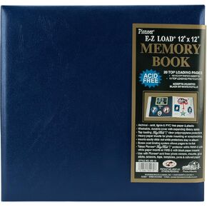 Pioneer Leatherette Post Bound Album 12x12-Navy