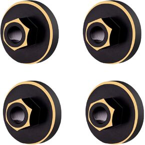 Counterweight FCX24 Brass Wheel Hex Hub Adaptor for FMS 1/24 FCX24 1/18 FCX18 LC80 Upgrades Parts Black