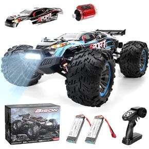 Brushless RC Buggy 1/10 4X4 RTR All Terrains RC Truck, High Speed 4WD Remote Control Off-Road RC Drift Car, Electric Car Gift for Adults Boys, 2pcs 2200 mah Batteries