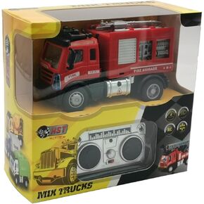 Mini RC Firefighting Truck for Kids -1:64 Scale Four-Way Remote Control Toy Truck RC Firefighting Truck, Toy Truck 2.4GHz Remote Controls