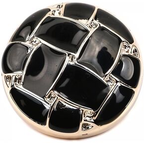 20 PCS 1" Black Round Shank Buttons with Weave Design for Coat Sewing