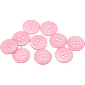 HARFINGTON 10pcs 40L Sewing Buttons 1"(25mm) Resin Round Flat 4-Hole Craft Buttons for Sewing Clothing and DIY, Black