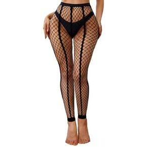Abien Sexy Fishnet Stockings Thigh High Sheer Stockings Footless Fishnet Pantyhose for Womens and Girls