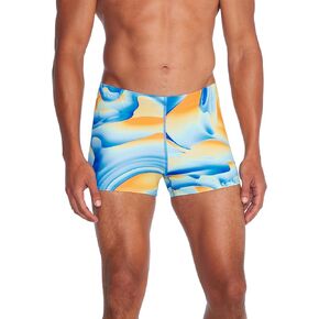Speedo 800392916242M Beachstar Print Square Leg Tranquil Blue M