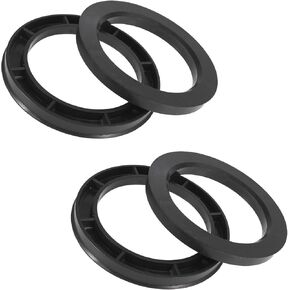Motoforti Universal Hub Centric Rings, Wheel Bore Center Spacer, 78.1mm to 106mm, Plastic, Black, 4 Pcs