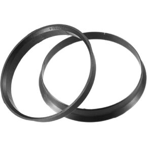 ACROPIX 63.4mm to 65.1mm Universal Car Hub Centric Rings Black - Pack of 2