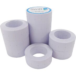 Swift 22 x 12 mm Price Gun Labels CT1 White 10 Rolls 5,000 Stickers Pricemarking Tags Fits Many Pricing Labellers