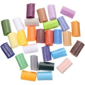 SEWACC 30 Rolls Latch Hook Yarn Pre-Cut Rug Yarn Colorful Sewing Replace Yarn Latch Hook Projects Threads for Pillowcases Blankets Tapestry Mixed Colors