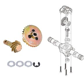 AMK RC Car Bevel Gear, Metal Gear Solid Delta, 8T 24T/27T/30T/33T Heavy Duty Overdrive Bevel Gear for 1/10 RC Crawler Axial SCX10 II AR44/45 Capra Portal Axle Spare Parts (30T 8T Reversal) in Kuwait