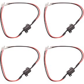 Kinstecks 4PCS 25W 8Ohm LED Load Resistors LED Turn Signal Resistor Flasher Adaptor Flash Fix Error for LED Turn Signal Lights LED License Plate Lights DRL-Red Black