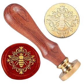 Lion Wax Seal Stamp Animals Embossed Stamp Sealing Removable 1" Brass Wax Seal Stamp Head with Wooden Handle for Wedding Party Invitations Envelopes Gift Packing Cards Envelopes Decoration