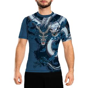 Raven Fightwear Men's Year of The Dragon Rash Guard Short Sleeve BJJ MMA
