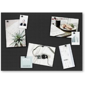 لوحة مذكرة مغناطيسية من أمبرا مع دبابيس ومغناطيس 15 × 21 (38 × 53 سم) أسود in Kuwait