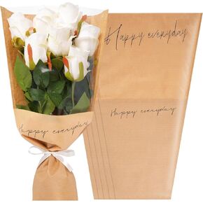 Kosotody 20 PCS Flower Bags for Bouquets, Floral Wrapping Paper Flower Sleeves Bulk Florist Packaging Supplies (11 x 5.1 x 17.3 Inches)