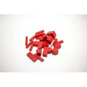 Red Wood Replacement Pieces for Settlers of Catan