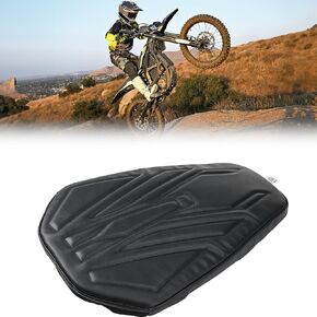 KEMIMOTO Universal Motorcycle Seat Cushions Breathable 3D Mesh Seat Pad Comfortable Motorbike Seat Cover PU Leather Motorcycle Padded Seat Protector Cushion for Dirt Bike Long Ride
