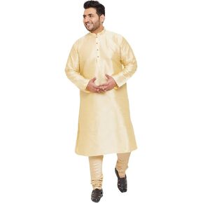 Elina fashion Men's Plus Size Banglori Silk Kurta Pajama (Payjama) Indian Designer Solid Traditional Wear