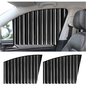 2PCS Rear Car Window Curtains,Magnetic Sun Shade for Car Window Keeps Cool & Privacy Protection,Upgraded Car Sun Shade Car Accessories Interior for Most Vehicles (Rear Window)