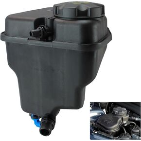 17137640515 Engine Coolant Reservoir Tank with Sensor & Cap Compatible with 2009-2016 BMW 135i 135is 335i 335i xDrive M135i X1 L6 3.0L | Overflow Reservoir Replaces# 603-755, 17137590626