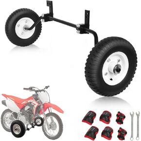 TEEMOO Dirt Bike Training Wheels, Adjustable Height Training Wheels for MX500 MX125 MX400 PW50 TTR50,etc,Training Wheels Compatible with All Kinds of 50cc Dirt Bike