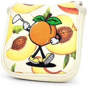 Golf Club Head Covers Peach Style Golf Driver Headcover 3 Wood Headcover Hybrid Headcover Head Covers Mallet Blade Putter Covers Magnetic, Rotatable Fairway Wood Rescue Head Covers