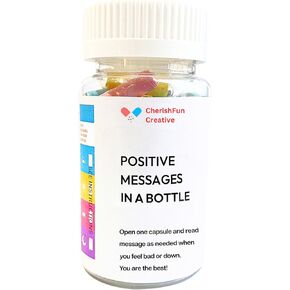 50 Positive Messages In A Bottle, Positive Affirmations Gifts for Women, Daily Message in a Bottle, Motivation Gifts, Mental Health Gifts, Birthday Gifts Stress Relief Gifts for Women Men