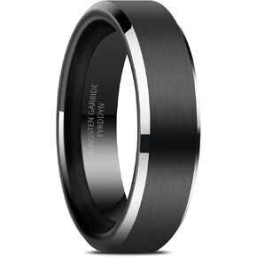 Men's Wedding Band 6mm 8mm 10mm Silver Tungsten Rings High Polish Comfort Fit 4-15.5