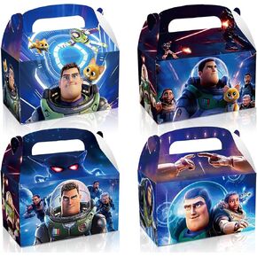 12Pcs Buzz Light Year Birthday Party Supplies Party Treat Boxes Candy Gift Bags Party Favors for Cartoon Movie Theme Party Decorations School Classroom Rewards Prizes
