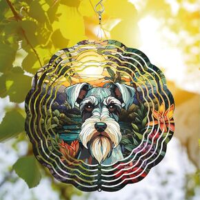 64memory Basset Hound Wind Spinner، Basset Hound Dog Wind Spinner معلقة للفناء والحديقة، هدية فريدة من نوعها الرياح الدوار، 3D معلقة الرياح الدوار في الهواء الطلق، لطيف الباسط كلب الصيد الرياح الدوار