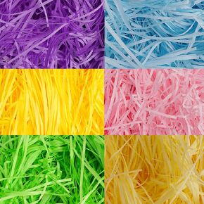 Uptotop 12oz 6 Colors Crinkle Cut Paper Shred Filler for Gift Wrapping Basket Filling, Easter, Valentine's Day, Birthday, Christmas, Thanksgiving, Wedding, Mother's Day(12 oz)
