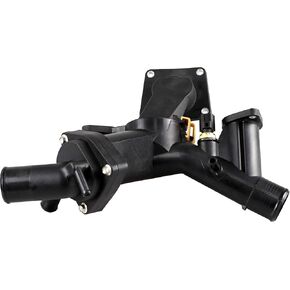 LR005631 Engine Coolant Thermostat & Housing with Sensor for Land Rover LR3 2005-2009 Range Rover Sport 2006-2009 V8 4.4L, 4H238A504AC 4H238594AC